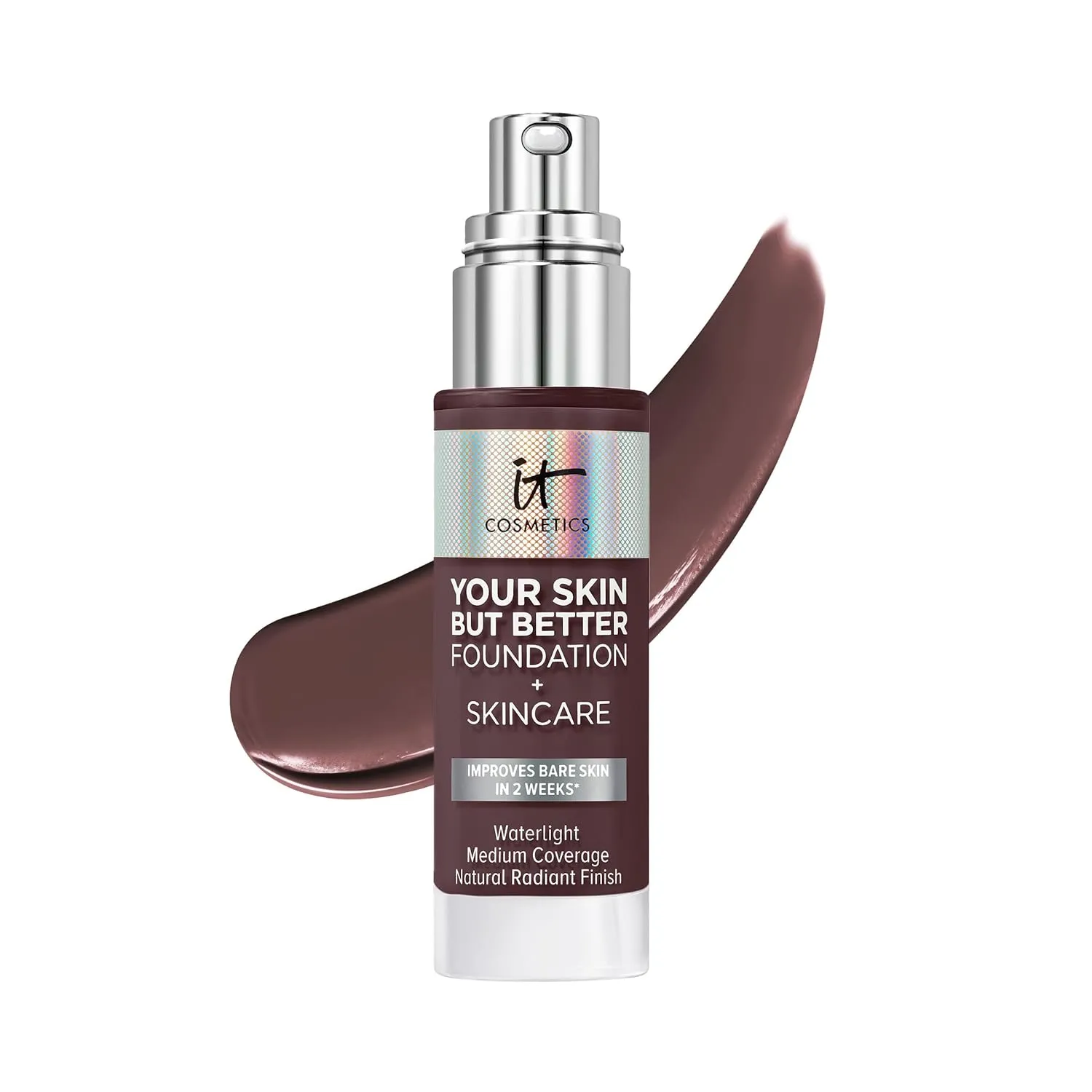 IT Cosmetics Your Skin But Better Foundation   Skincare - Hydrating Medium Buildable Coverage - Minimizes Pores & Imperfections - Natural Radiant Finish - With Hyaluronic Acid - 1.0 fl oz