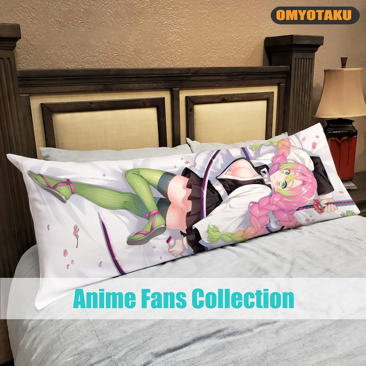 Japanese Anime Girl Hugging Body Pillow Case 19"x59" Female Throw Pillow Cover Comic Dakimakura Case for Otaku Hugging Gift (Color_b)