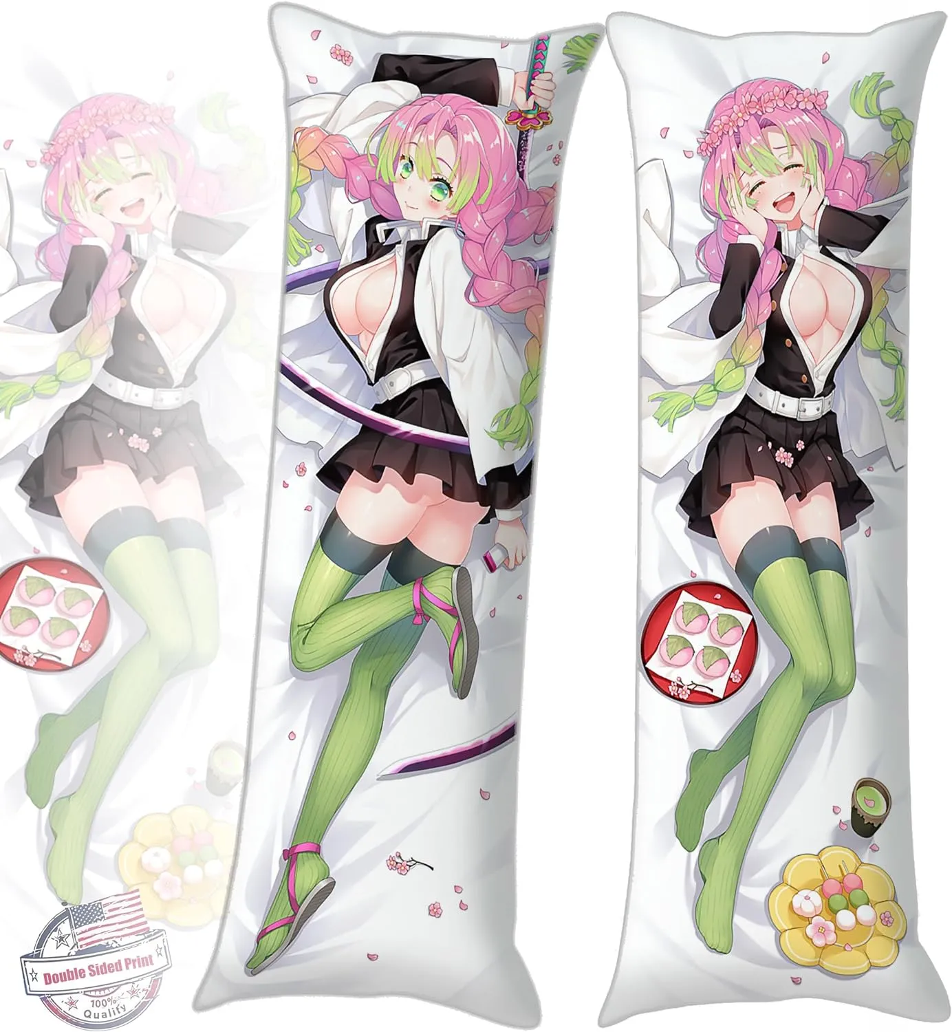 Japanese Anime Girl Hugging Body Pillow Case 19"x59" Female Throw Pillow Cover Comic Dakimakura Case for Otaku Hugging Gift (Color_b)