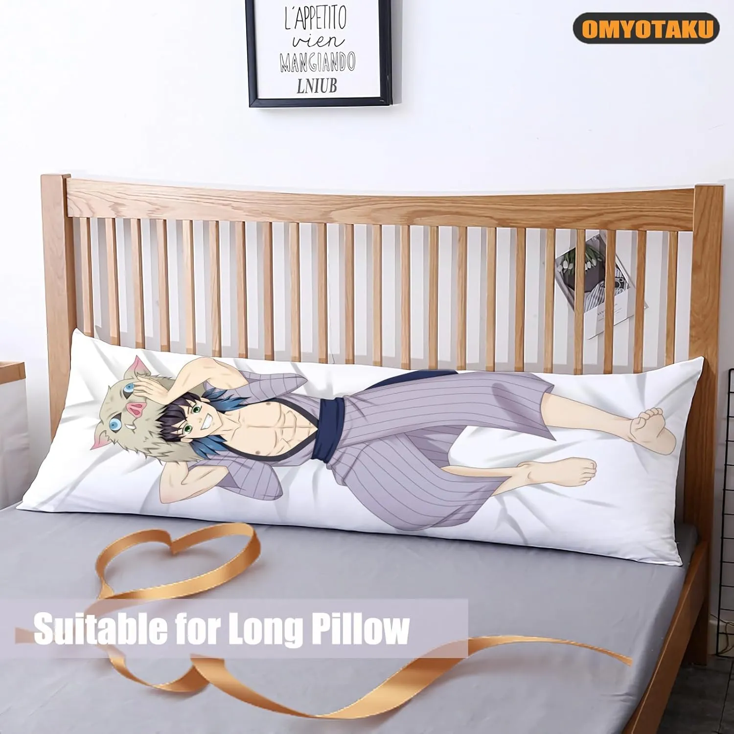 Japanese Anime Hugging Body Pillow Case 19"x59" Male Throw Pillow Cover Comic Dakimakura Case for Otaku Hugging Gift (Color_e)