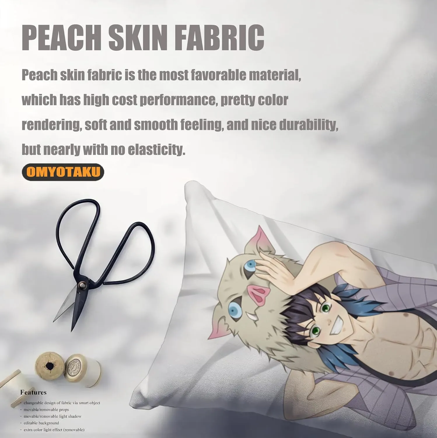 Japanese Anime Hugging Body Pillow Case 19"x59" Male Throw Pillow Cover Comic Dakimakura Case for Otaku Hugging Gift (Color_e)