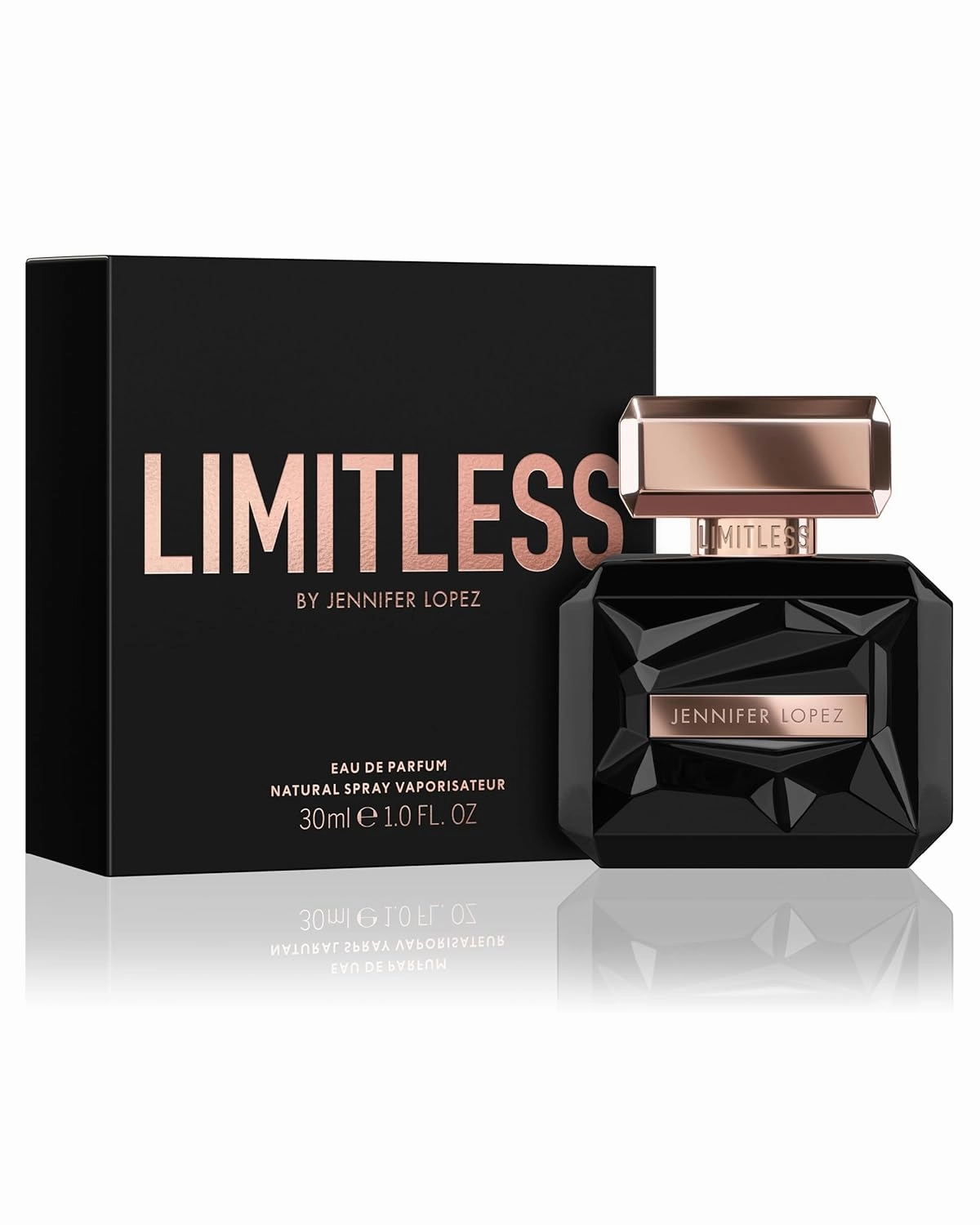 Jennifer Lopez Limitless Perfume, Eau De Parfum Spray 1.0 Fl Oz (30 ml) Vibrant Woody Amber Womens Perfume, Notes of Red Apple, Jasmine & Palo Santo, A Limitless Life Inspired Women's Fragrance