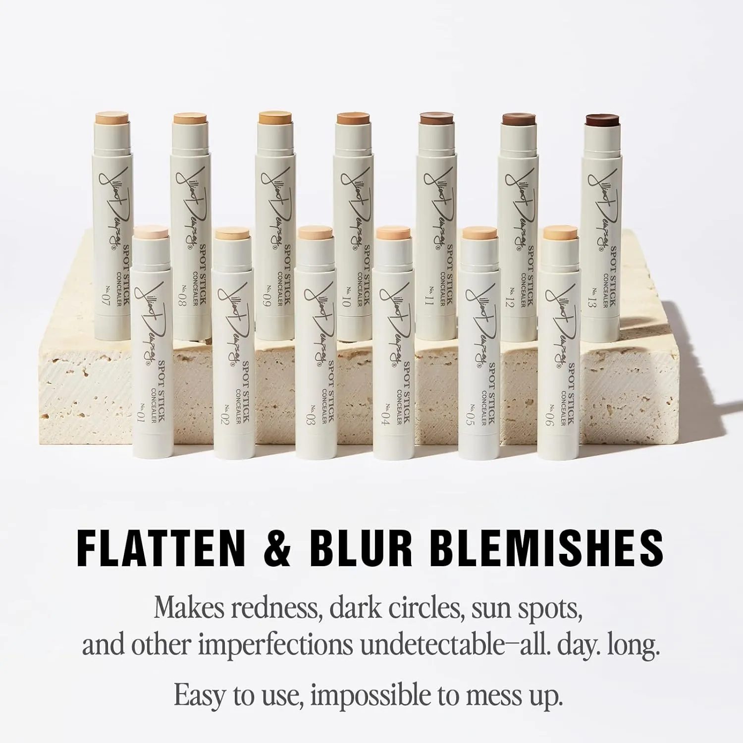 Jillian Dempsey Spot Stick Concealer | Easy Blending Matte Concealer for Blemishes & Uneven Skin Tones | Shade No. 04: The Neutralizer, Light Orange for Covering Bluish Tones