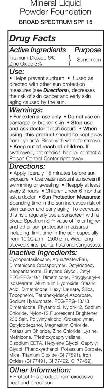 Jolie Mineral Liquid Powder Foundation SPF 15 1 Fl. Oz. Hypoallergenic - For All Skin Types (Cream Beige)