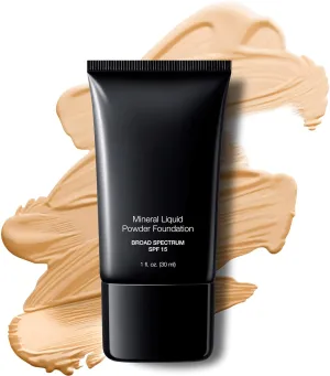 Jolie Mineral Liquid Powder Foundation SPF 15 1 Fl. Oz. Hypoallergenic - For All Skin Types (Cream Beige)