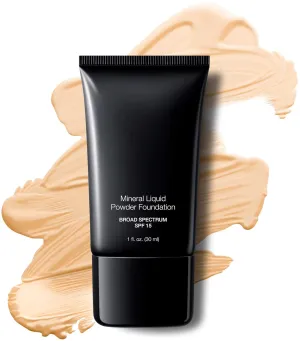 Jolie Mineral Liquid Powder Foundation SPF 15 1 Fl. Oz. Hypoallergenic - For All Skin Types (Linen)