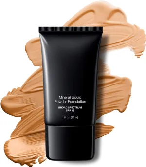 Jolie Mineral Liquid Powder Foundation SPF 15 1 Fl. Oz. Hypoallergenic - For All Skin Types (Natural Beige)