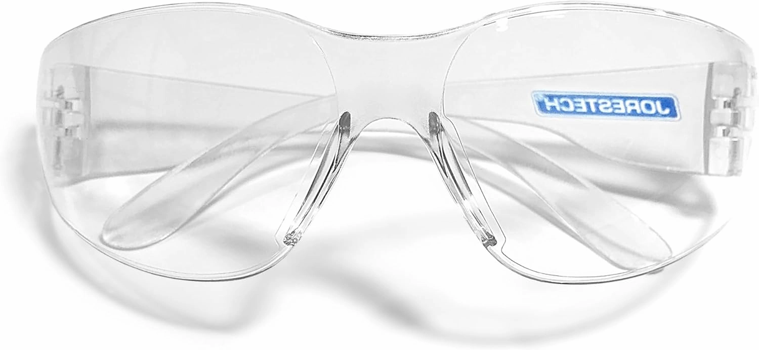 JORESTECH Eyewear Protective Safety Glasses, Polycarbonate Impact Resistant Lens Pack of 12 (Clear)