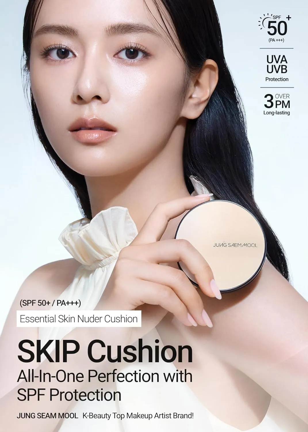 [JUNGSAEMMOOL OFFICIAL] Essential Skin Nuder Cushion (Fair Pink) | Refill Included | Natural Finish | Buildable Coverage | Makeup Artist Brand | Cream Foundation