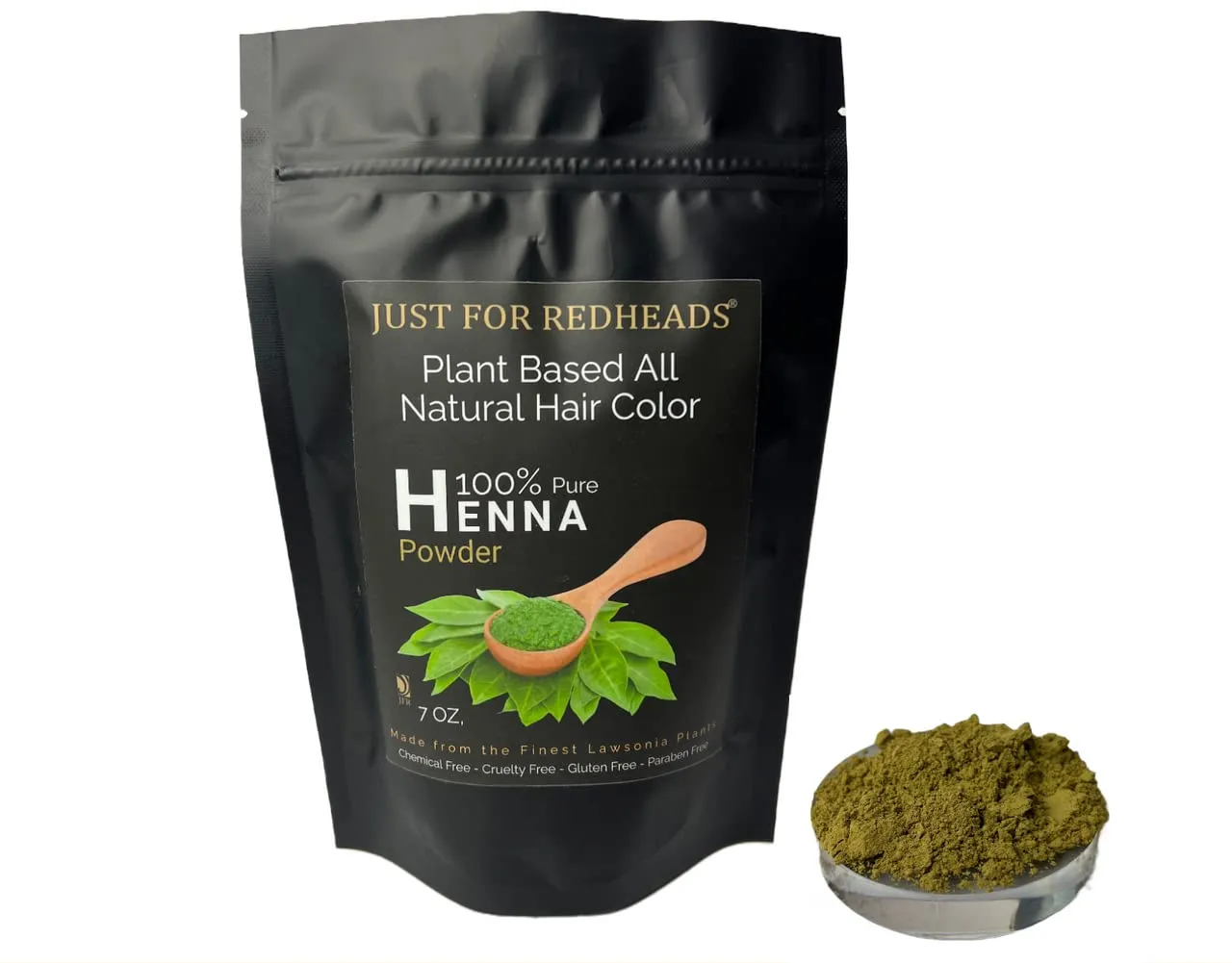 Just for Redheads Henna Hair Color for Redheads - 100% Dried Pulverized Leaves from Pure Lawsonia Plants (Copper)