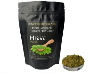 Just for Redheads Henna Hair Color for Redheads - 100% Dried Pulverized Leaves from Pure Lawsonia Plants (Copper)