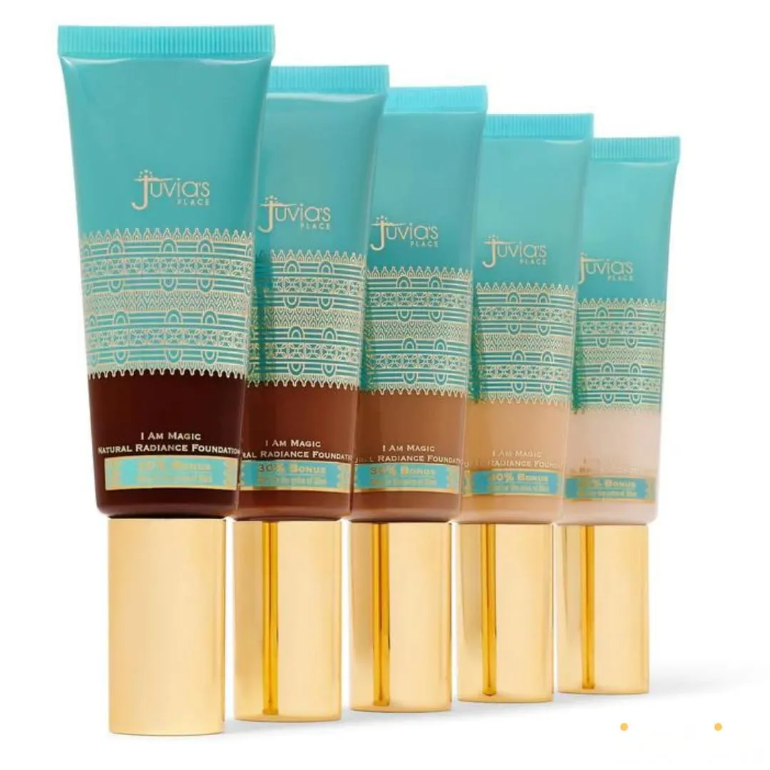 Juvia's Place I Am Magic Natural Radiance Foundation - 300Gabon - Full Coverage Liquid Foundation Makeup for Dry, Mature, Aging, and Combination Skin - Lightweight Longwear Base with Radiant Finish