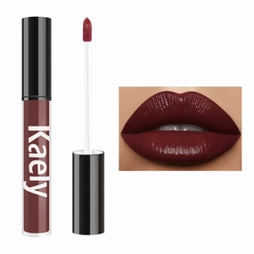 Kaely Matte Liquid Lipstick Long Lasting Lips Set Kit, Waterproof Lipstick Dark Red Lipgloss Lip Gloss Sets for Women