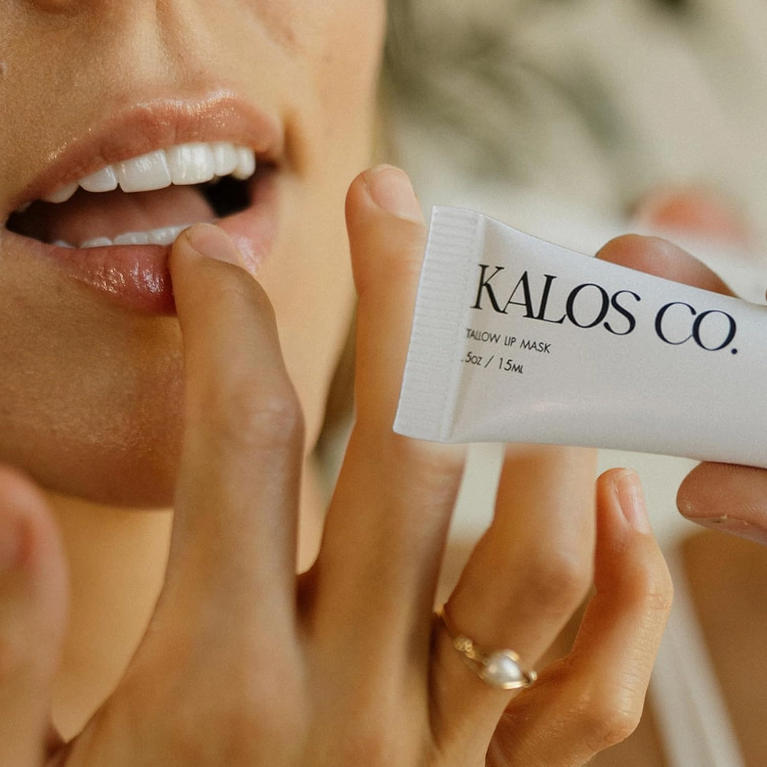 KALOS CO Tallow Lip Mask with Grass Fed Beef Tallow for Skin and Lips, Best Lip Balm for severely chapped lips lanolin and tallow balm all natural overnight lip mask (1)