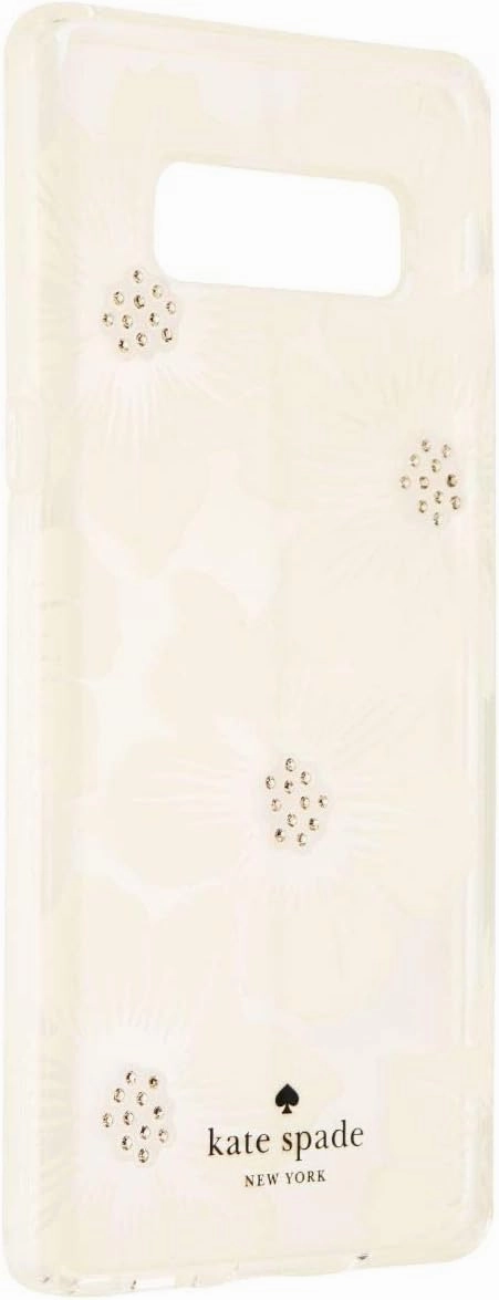 Kate Spade Flexible Hardshell Case for Galaxy Note 8 - Hollyhock Floral Clear