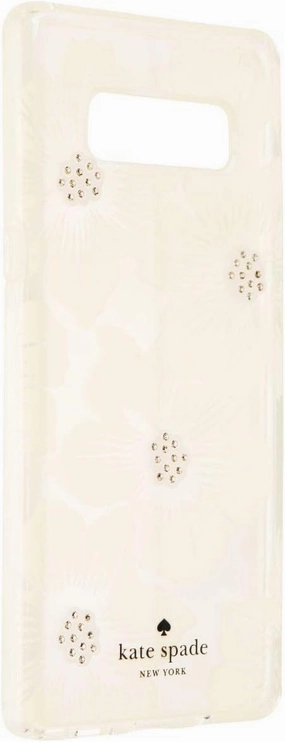 Kate Spade Flexible Hardshell Case for Galaxy Note 8 - Hollyhock Floral Clear