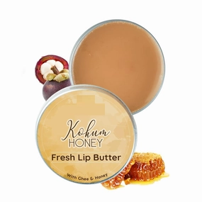 Kok.um Honey Lip Ba.lm Fresh Infused Lip Butter With Desi Ghee & Raw Honey For Lip Pigmentation, Lightening, Lip Repair, Dark And Chapped Lips (10gm) (Pack of 1)
