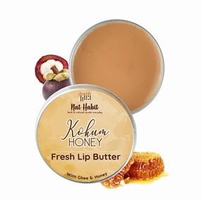 Kokum Honey Fresh Infused Lip Butter With Ghee & Honey for Lip Lightening, Dry And Chapped Lips - 10 g