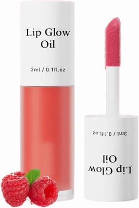 Korean Lip Oil, Fruity Flavor Lip Glow Oil, Big Brush Head Lip Oil, Moisturizing Lip Glow Oil Long Lasting Nourishing Lip Gloss, Lip Gloss with Non-Sticky Formula