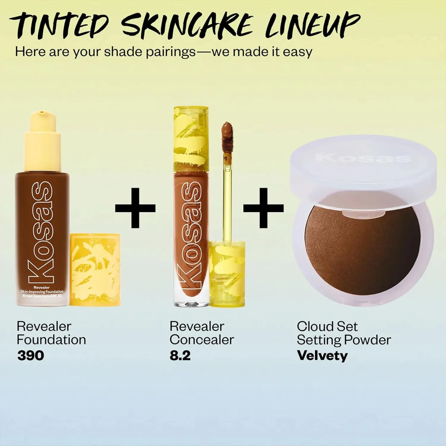 Kosas Revealer Skin-Improving Foundation with SPF 25 Protection - Hydrate, Brighten, Soothe, Plump, Protect Skin - Smoothing Texture, Natural Finish and Clean Formula - Deep Neutral Warm 390