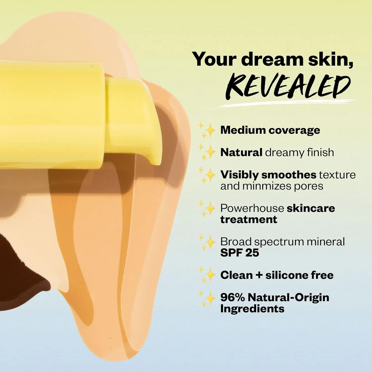 Kosas Revealer Skin-Improving Foundation with SPF 25 Protection - Hydrate, Brighten, Soothe, Plump, Protect Skin - Smoothing Texture, Natural Finish and Clean Formula - Deep Neutral Warm 390