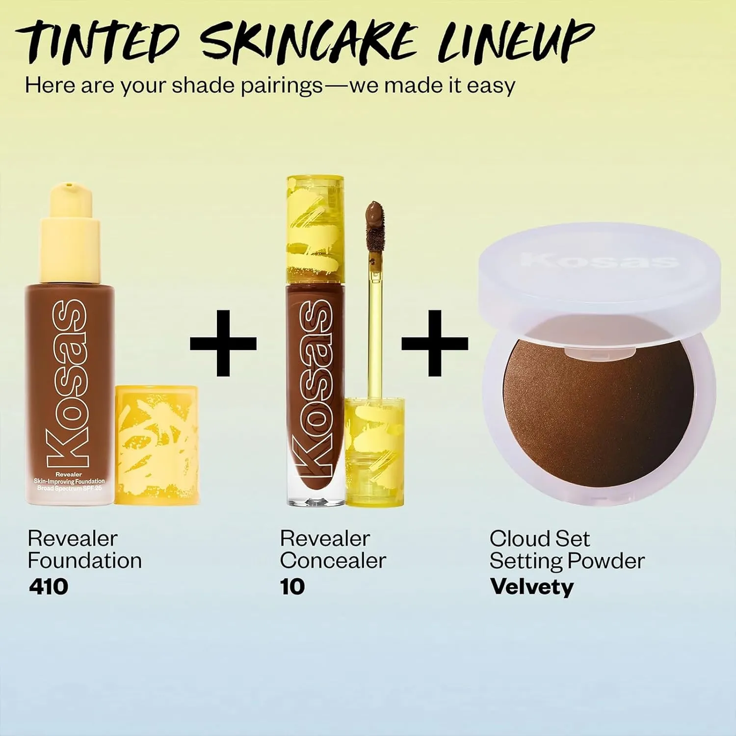 Kosas Revealer Skin-Improving Foundation with SPF 25 Protection - Hydrate, Brighten, Soothe, Plump, Protect Skin - Smoothing Texture, Natural Finish and Clean Formula - Deep Neutral Warm 410
