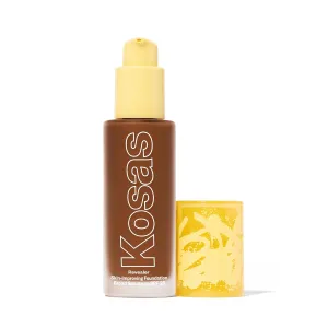 Kosas Revealer Skin-Improving Foundation with SPF 25 Protection - Hydrate, Brighten, Soothe, Plump, Protect Skin - Smoothing Texture, Natural Finish and Clean Formula - Deep Neutral Warm 410