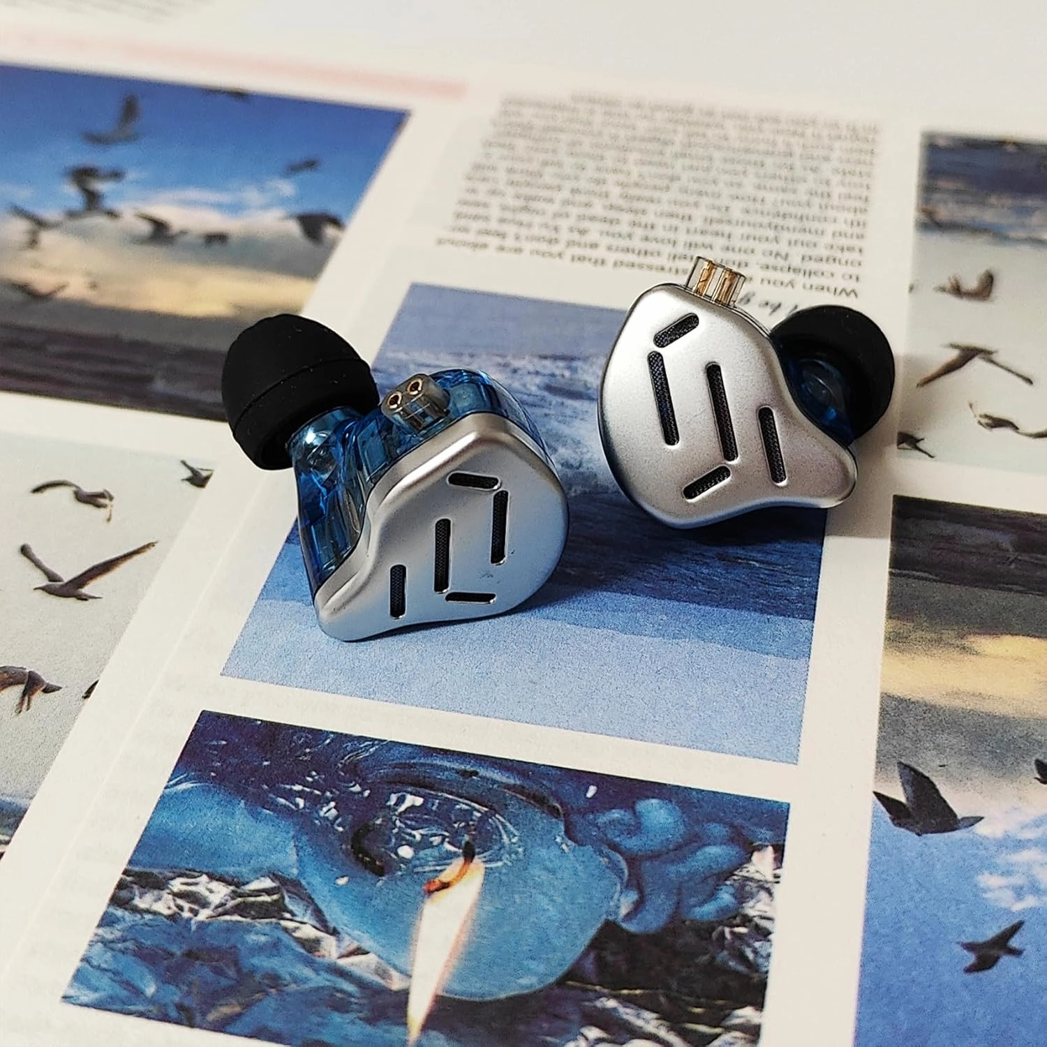 KZ Zax in Ear Monitor Headphone,16-Units HiFi Noise Reduction Hybrid-Driven IEM Headphone, Zinc Alloy Earbuds Earphones with Detachable Silver-Plated Upgrade Cable (Zax-Silver, with mic)…