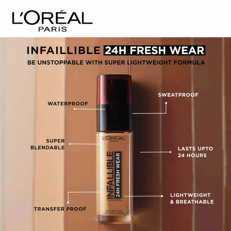 L’Oreal Paris Infallible 24H Fresh Wear Foundation 140 Golden Beige