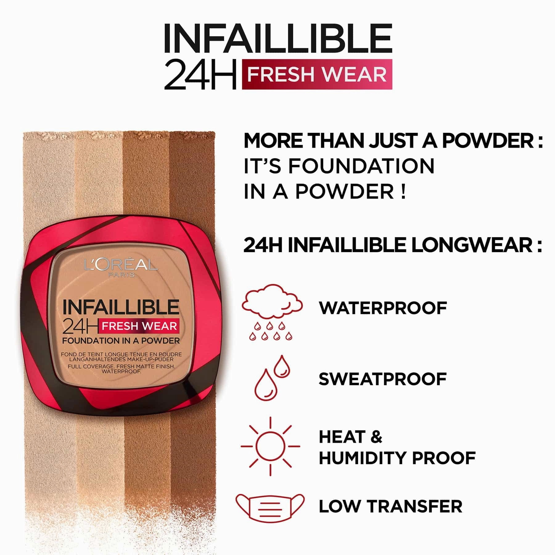 L'Oreal Paris Infallible 24H Fresh Wear Foundation In A Powder 9g