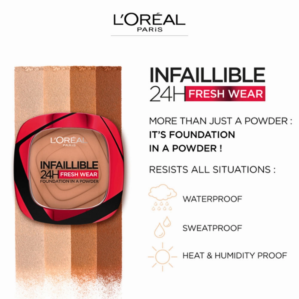 L'Oreal Paris Infallible 24H Fresh Wear Foundation In A Powder 9g