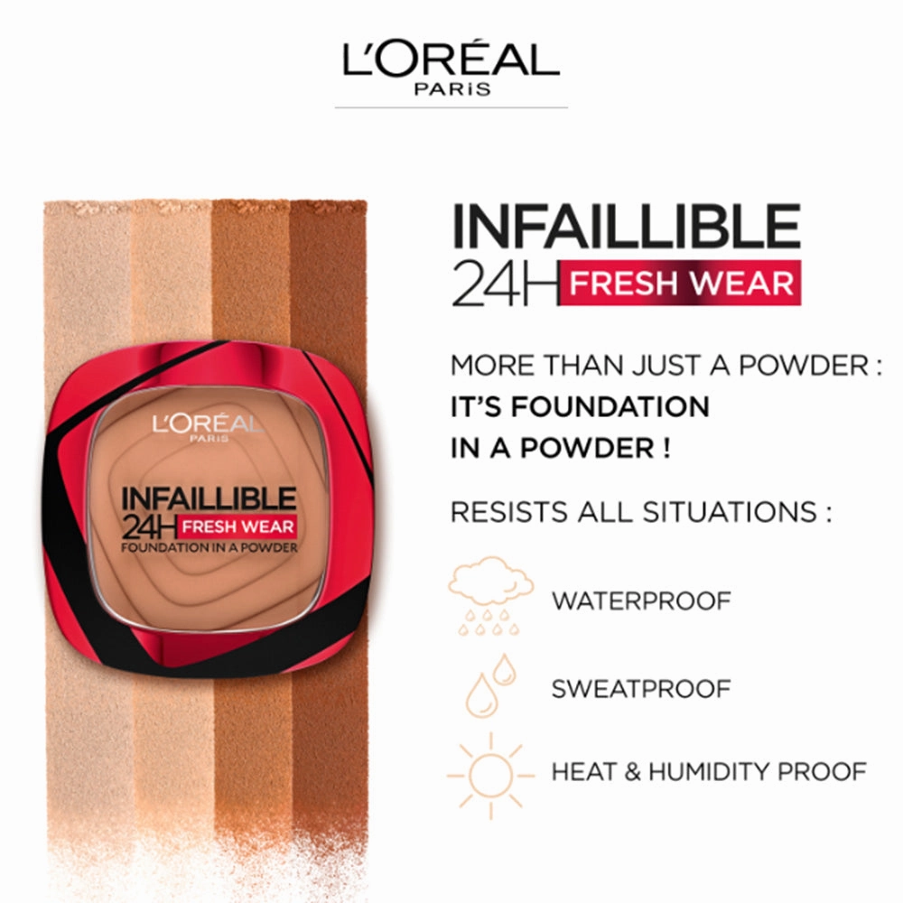 L'Oreal Paris Infallible 24H Fresh Wear Foundation In A Powder 9g