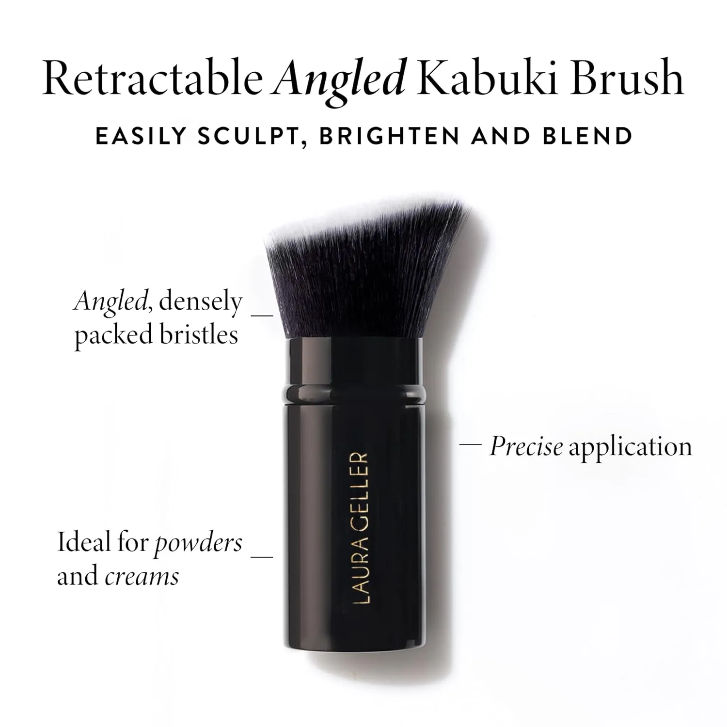 LAURA GELLER NEW YORK Baked Balance-n-Brighten Foundation with Kabuki Brush Makeup Set, Porcelain