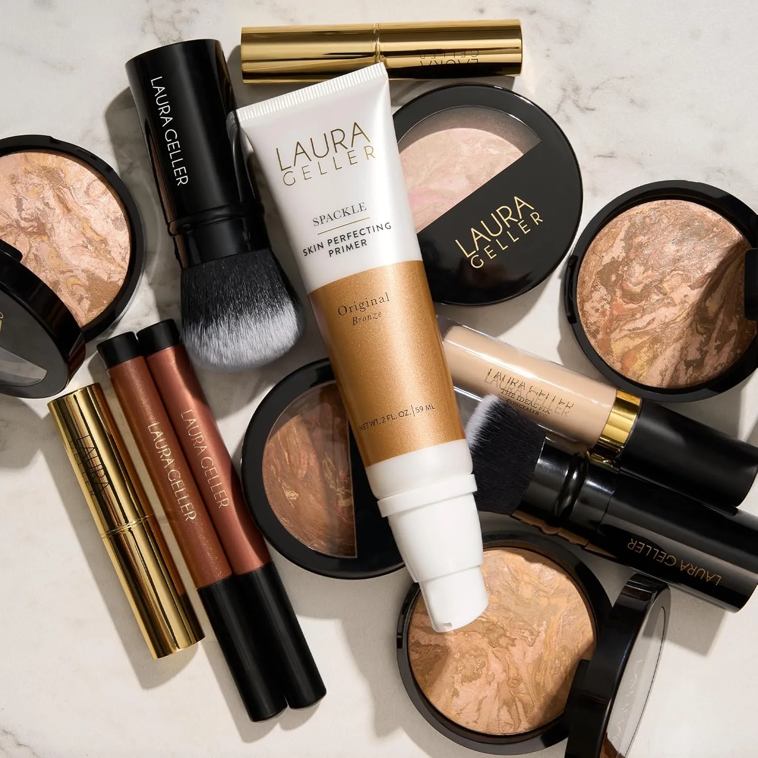 LAURA GELLER NEW YORK Baked Balance-N-Glow Illuminating Foundation - Tan - Buildable Sheer to Light Coverage - Satin Finish