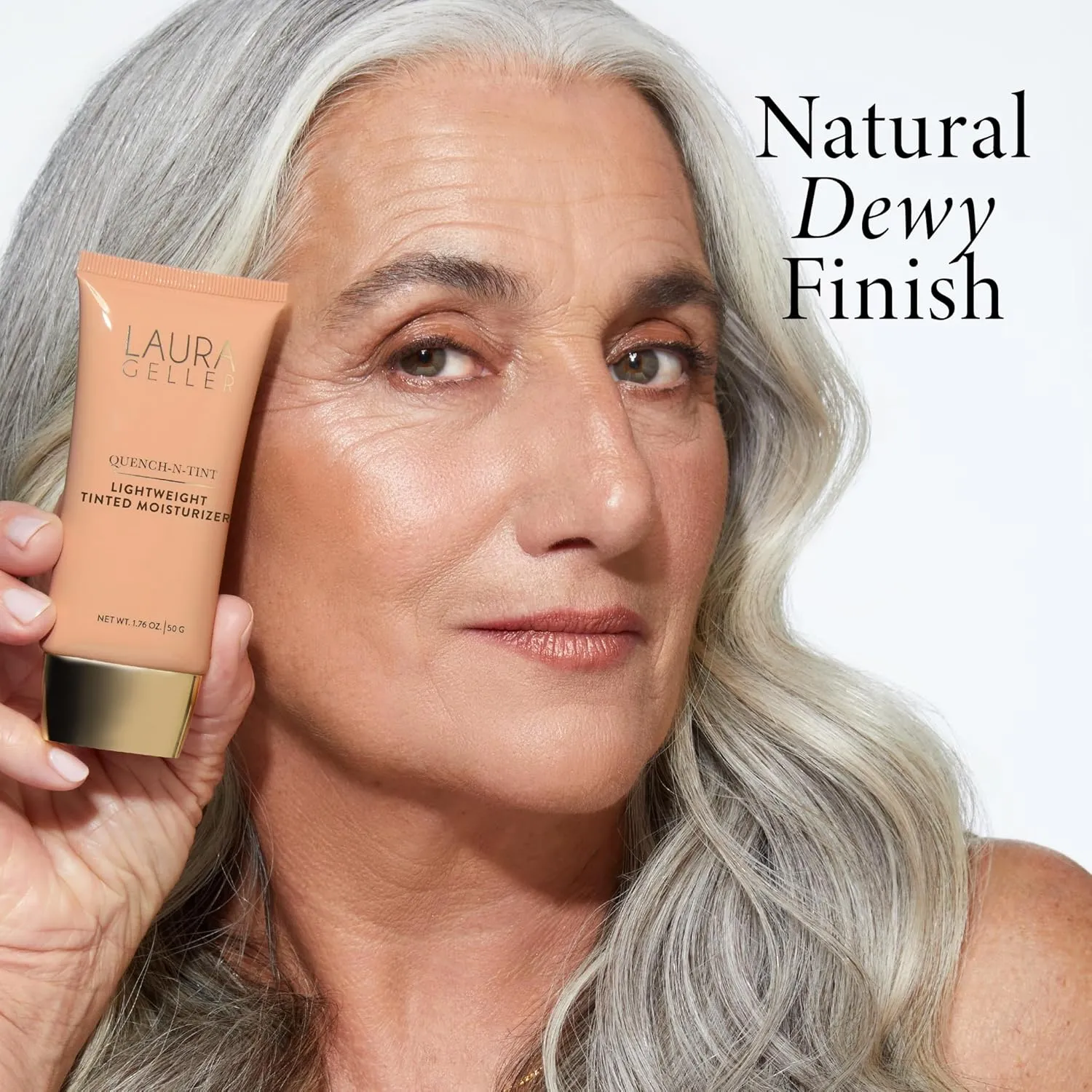 LAURA GELLER NEW YORK Quench-n-Tint Hydrating Foundation - Light/Medium - Sheer to Light Buildable Coverage - Natural Glow Finish - Lightweight Formula with Hyaluronic Acid
