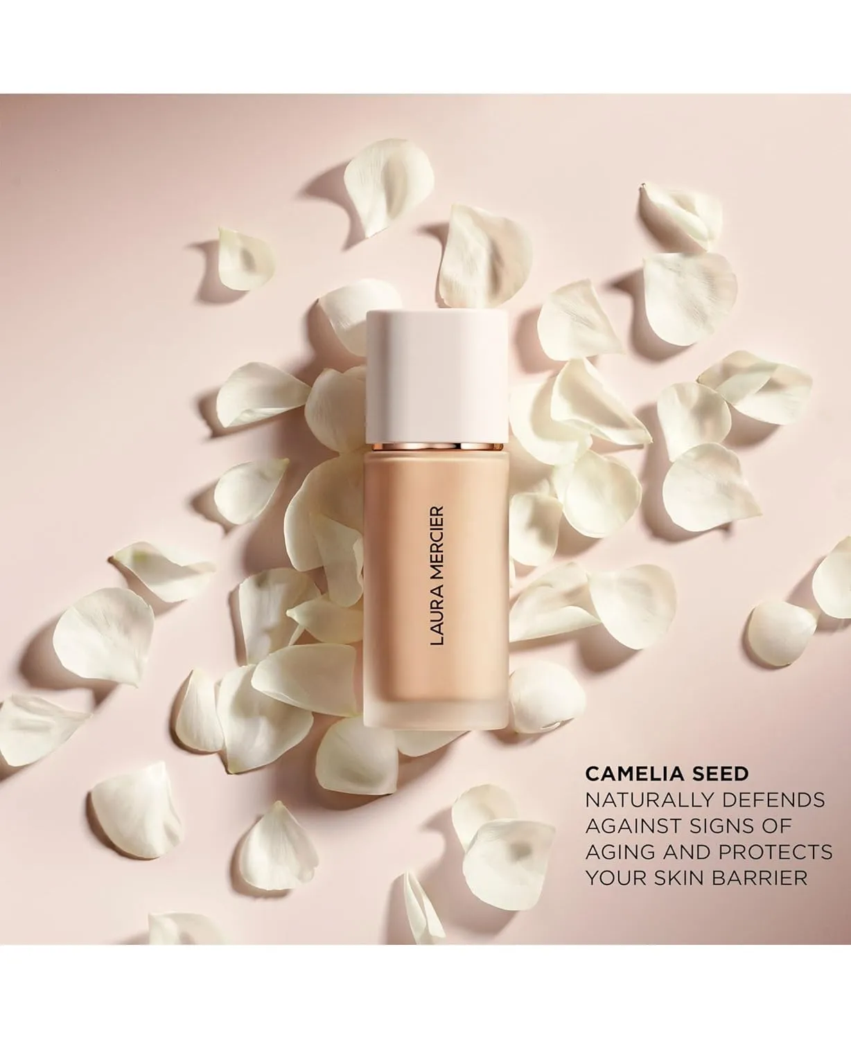 Laura Mercier Real Flawless Weightless Perfecting Waterproof Liquid Foundation: Medium-Buildable Coverage, 12 HR Fade-Proof Wear, Natural Finish, Hydrating, Long Lasting, Non-Comedogenic