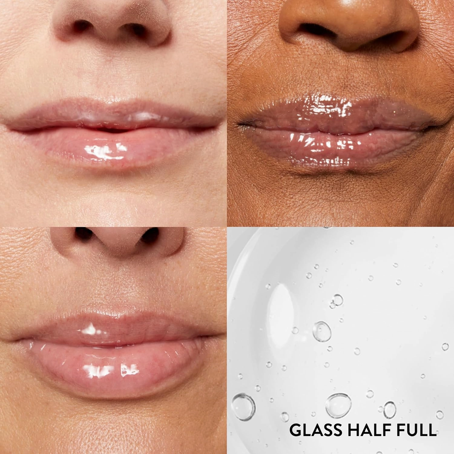 LAURA GELLER NEW YORK Fine Shine Glossy Lip Oil Duo, Sweet Pink   Glass Half Full - Clear Pink Lip Gloss with Hydrating Squalane