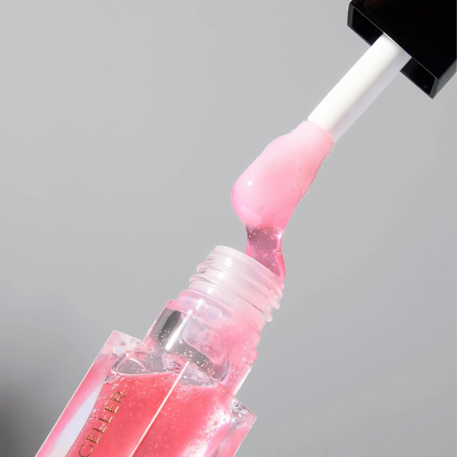 LAURA GELLER NEW YORK Fine Shine Glossy Lip Oil Duo, Sweet Pink   Glass Half Full - Clear Pink Lip Gloss with Hydrating Squalane