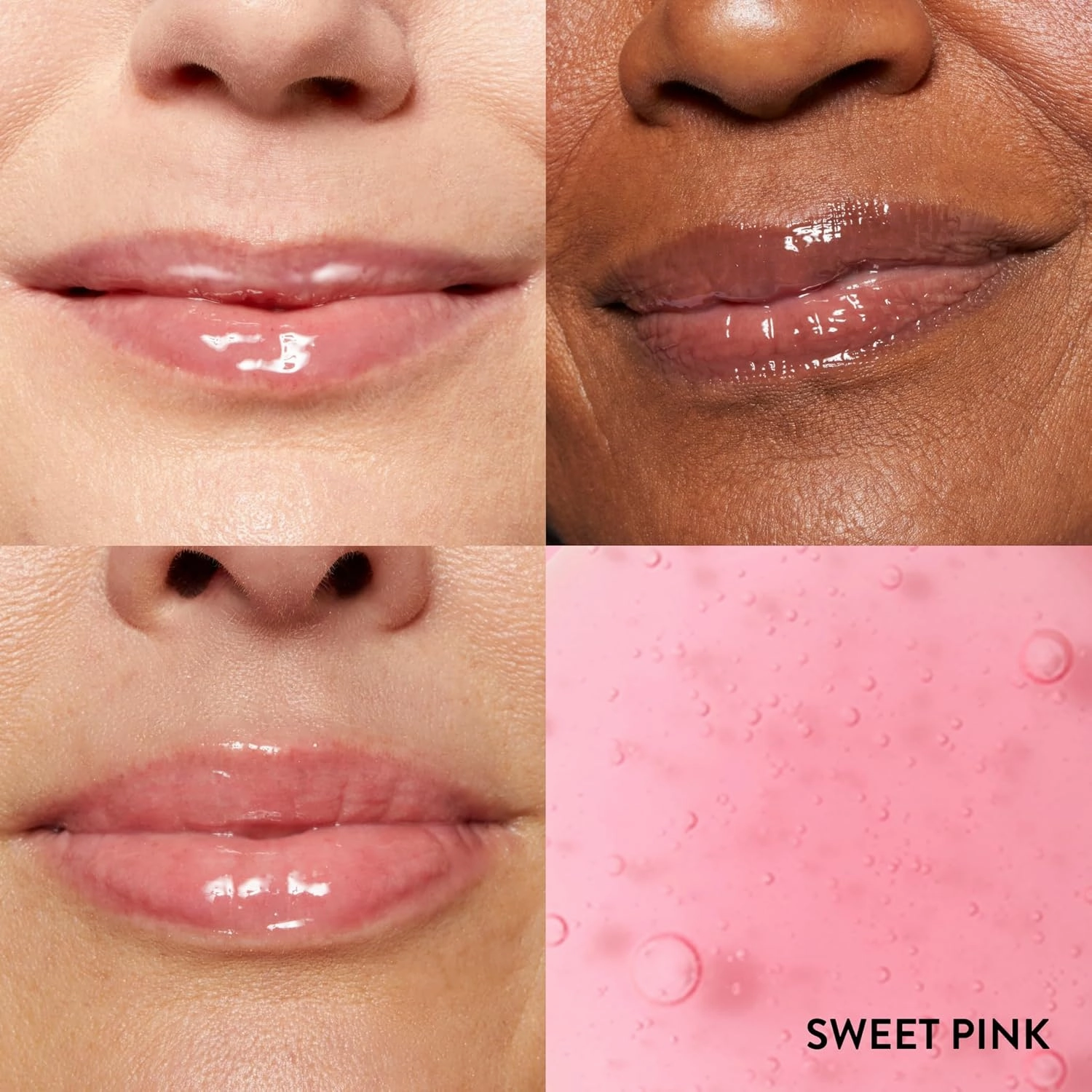 LAURA GELLER NEW YORK Fine Shine Glossy Lip Oil Duo, Sweet Pink   Glass Half Full - Clear Pink Lip Gloss with Hydrating Squalane