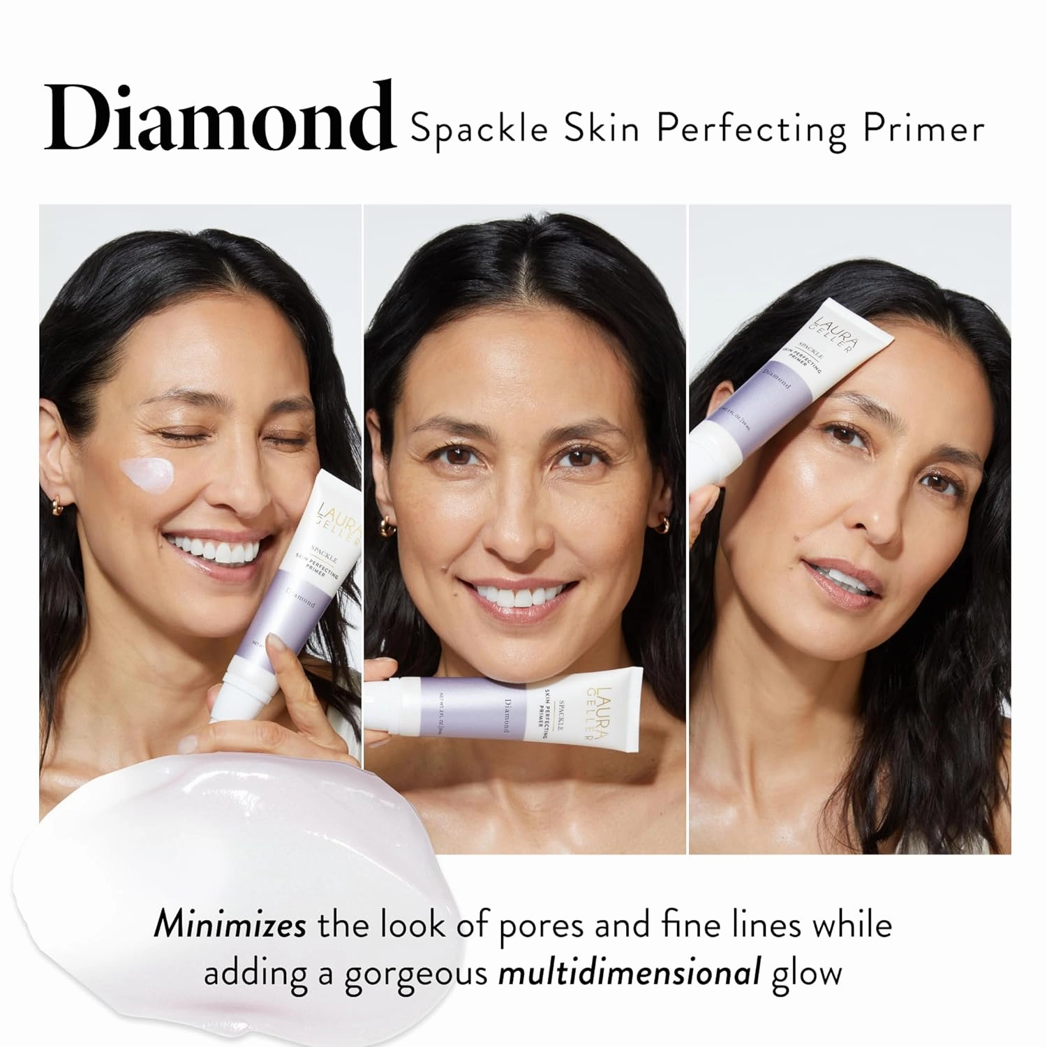LAURA GELLER NEW YORK Prime-n-Set Duo: Spackle Primer   Spackle Mist Boost Setting Spray with Electrolytes (03 Diamond Glow   Electrolytes, 5.0 Fl Oz)