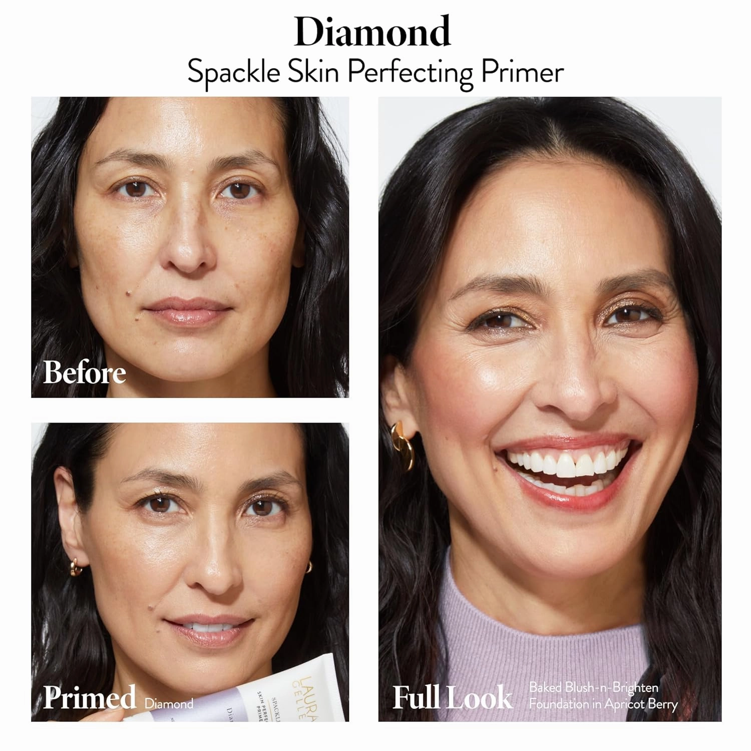 LAURA GELLER NEW YORK Prime-n-Set Duo: Spackle Primer   Spackle Mist Boost Setting Spray with Electrolytes (03 Diamond Glow   Electrolytes, 5.0 Fl Oz)