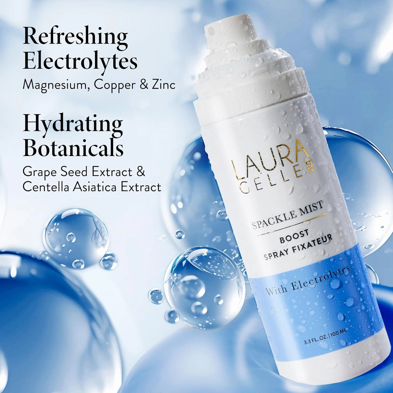 LAURA GELLER NEW YORK Prime-n-Set Duo: Spackle Primer   Spackle Mist Boost Setting Spray with Electrolytes (03 Diamond Glow   Electrolytes, 5.0 Fl Oz)