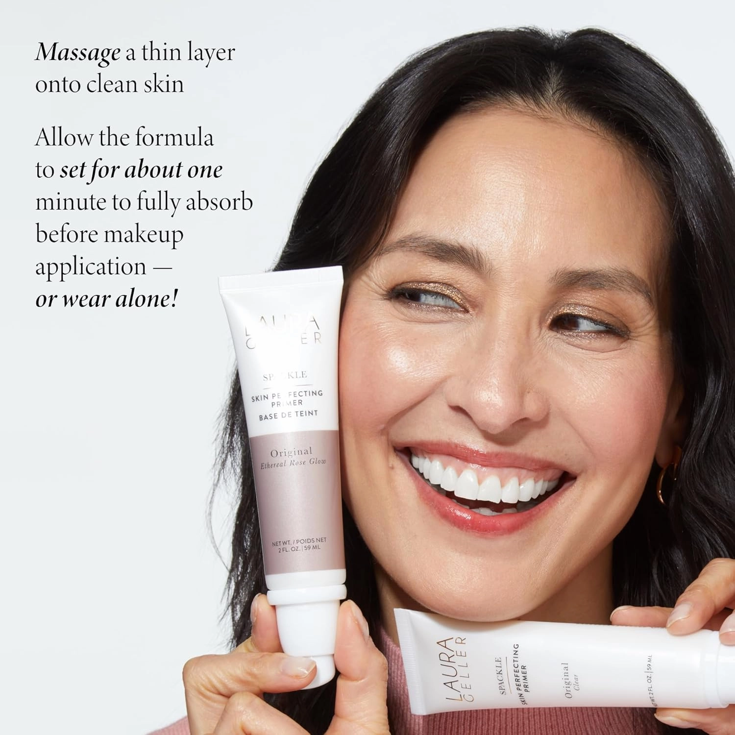 LAURA GELLER NEW YORK Prime-n-Set Duo: Spackle Primer   Spackle Mist Boost Setting Spray with Electrolytes (04 Ethereal Rose Glow   Electrolytes, 5.0 Fl Oz)