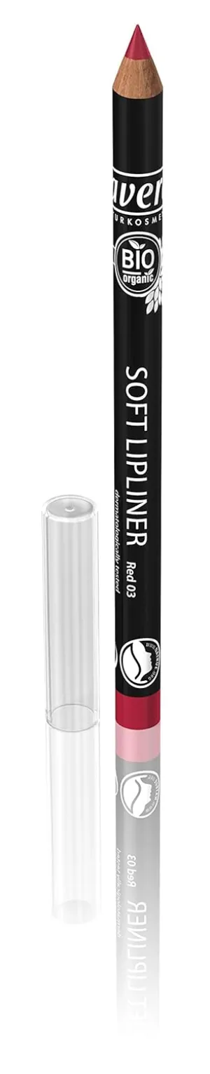 Lavera Red Lip Liner Pencil, Ultra-Smooth, Creamy and Long-Lasting Texture, Vegan, Organic