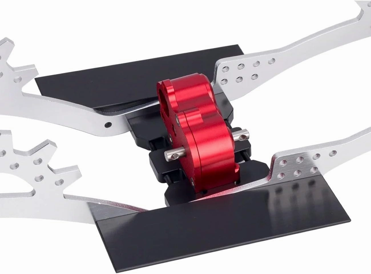 LCG Metal Chassis Kit with Double Servo Mount/Gearbox for Rc Crawler Car Axial SCX10 II III TRX4 Capra Comp Builds DIY Upgrade (Silver)