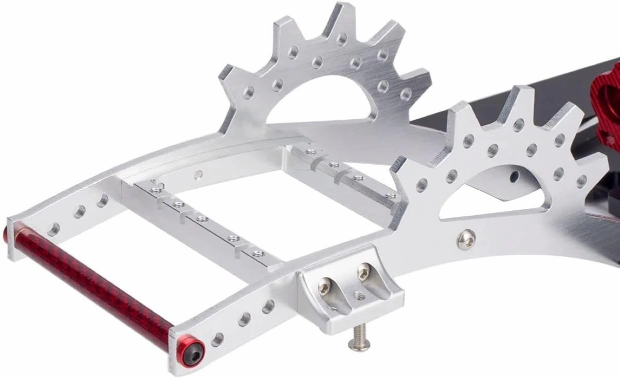 LCG Metal Chassis Kit with Double Servo Mount/Gearbox for Rc Crawler Car Axial SCX10 II III TRX4 Capra Comp Builds DIY Upgrade (Silver)