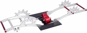 LCG Metal Chassis Kit with Double Servo Mount/Gearbox for Rc Crawler Car Axial SCX10 II III TRX4 Capra Comp Builds DIY Upgrade (Silver)