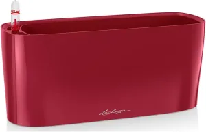 Lechuza 15469 Delta 10 Self-Watering Garden Planter, Scarlet Red High Gloss, 30x11x13 cm