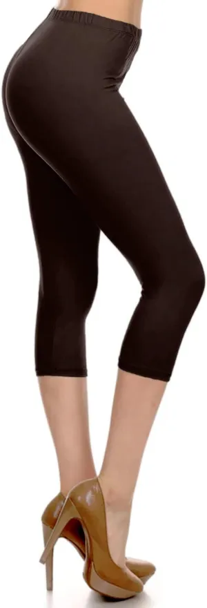 Leggings Depot Women's High Waist Leggings Soft 1” Waistband Solid Pants - Regular, Plus, 1X3X, 3X5X