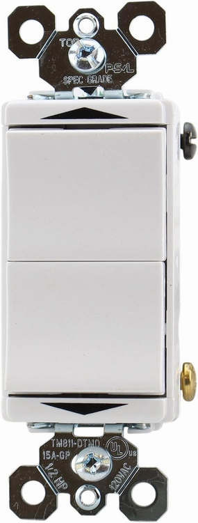 Legrand Pass & Seymour TM811DTMOW Spec Grade Decorator Rocker Momentary Contact Switch, White (1 Count)